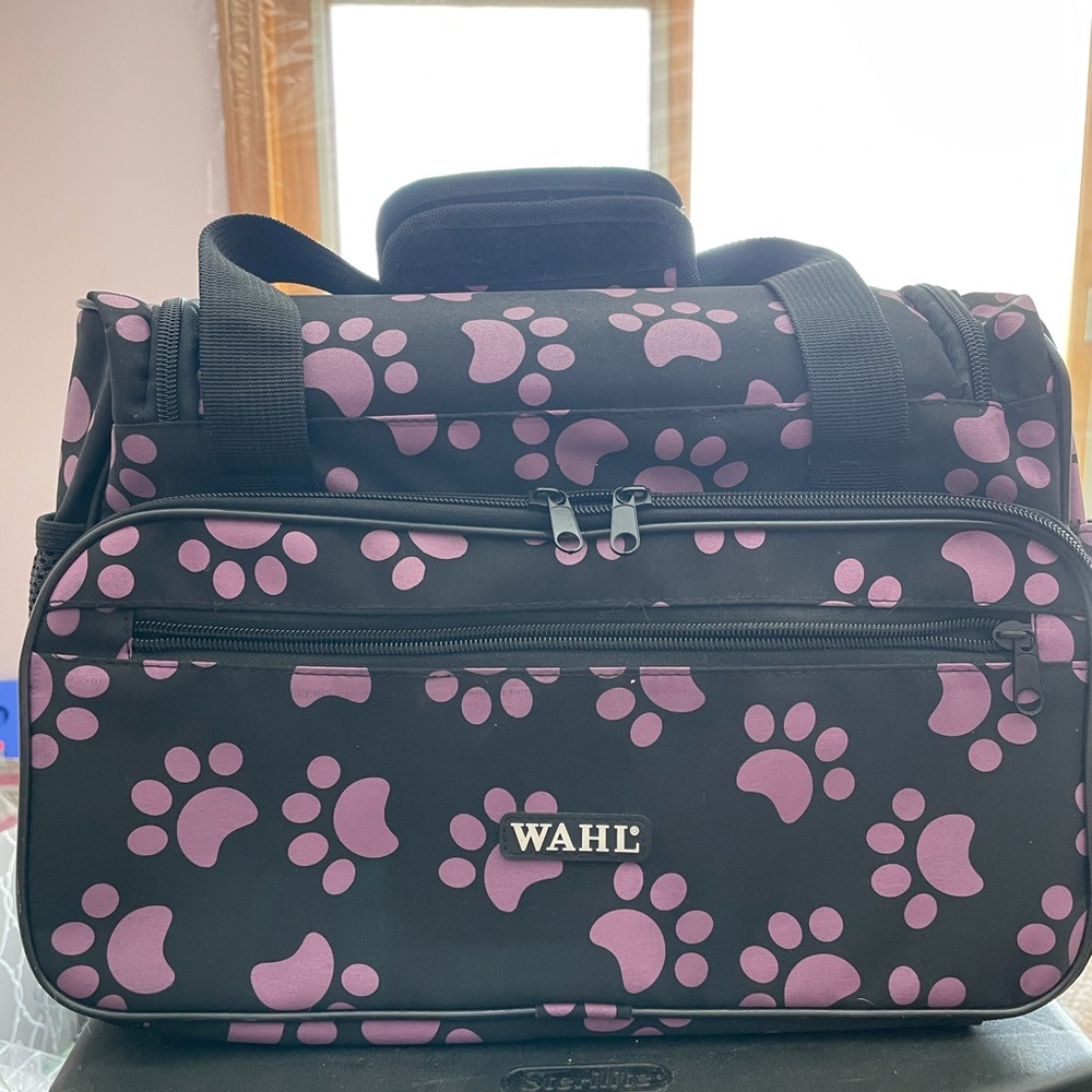 Wahl grooming bag - purple paw prints